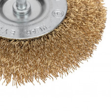 Щетка дисковая для дрели, витая латунированная проволока, 100мм KRANZ