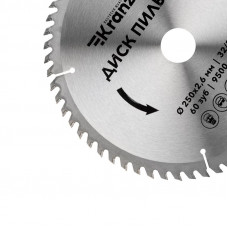 Диск пильный 250 мм х 60 зуб х 32/30 мм KRANZ