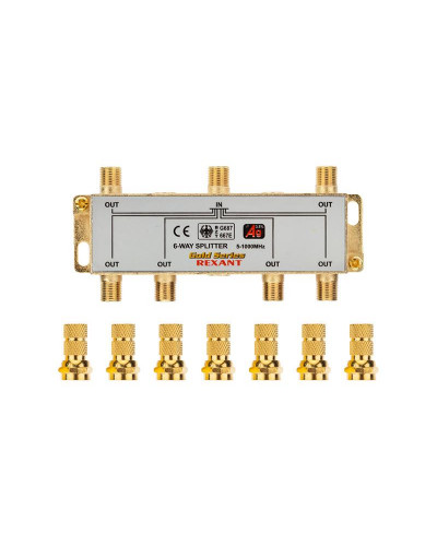 Делитель ТВх6 + 7шт. F BOX, 5-1000 МГц Gold REXANT