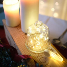 Гирлянда светодиодная Роса с прищепкой 3м, 30LED, ТЕПЛЫЙ БЕЛЫЙ, IP20, 2хCR2032 в комплекте NEON-NIGHT