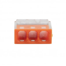 Экспресс-клемма с пастой REXANT СМК 2273-243, 3-проводная 0.5-2.5 мм², прозрачная (100 шт./уп.)