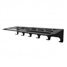 Полка для хранения одежды в стиле лофт, настенная, черная REXANT