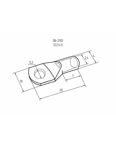 Наконечник кольцевой REXANT НК, ø5.2 мм, 2.5 мм², ТМЛ (DIN) 2.5-5