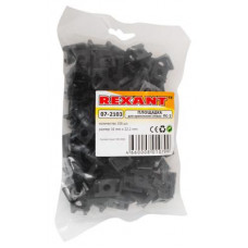 Площадка для крепления стяжки 22x16х4 мм, черная (100 шт/уп) REXANT