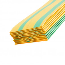 Трубка термоусаживаемая ТУТ нг 50,0/25,0мм, желто-зеленая, упаковка 10 шт. по 1м REXANT