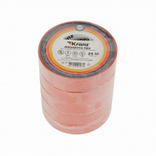 Изолента ПВХ 0,13х19мм, 25м, красная KRANZ