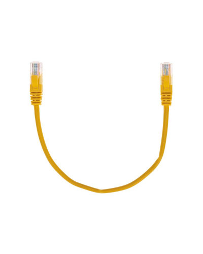 Патч-корд U/UTP, CAT 5e, RJ45-RJ45, 26AWG, LSZH, желтый, 0,3м REXANT