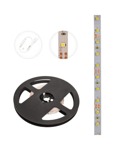 Лента светодиодная 12В, SMD2835, 4,8Вт/м, 60 LED/м, 6500K, 8мм, 5м, IP20 LAMPER