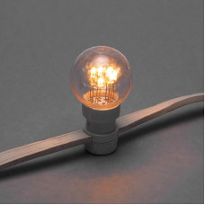 Набор Белт-Лайт 10 м, белый каучук, 30 ламп, цвет Желтый, IP65, соединяется