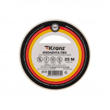 Изолента ПВХ 0,13х19мм, 25м, белая KRANZ