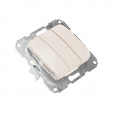 DEA Выключатель 3кл с/у 10А мех. Беж KRANZ