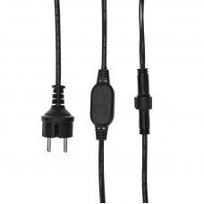 Уличная гирлянда Лофт 10м, черный каучук, 20 прозрачных ламп, теплый белый, влагостойкая IP65