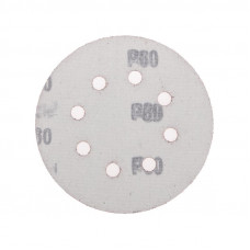 Диск абразивный на ворсовой основе, на липучке, перфорированный, P60, 125мм, 10 шт. KRANZ