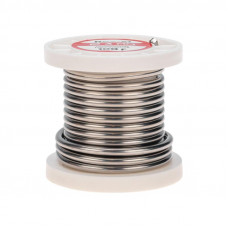 Припой без канифоли ПОС-61, 100г, Ø3мм, (олово 61%, свинец 39%), катушка REXANT