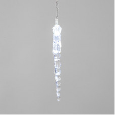 Гирлянда Сосульки 1,5х0,25 м, прозрачный провод, белый цвет свечения NEON-NIGHT