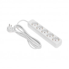 Удлинитель STANDARD 5 гнезд, 3м, 3х1,0мм², с/з, белый REXANT
