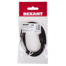 Аудиокабель AUX 3,5мм, 1м, черный, гелевый REXANT