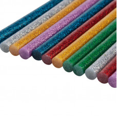 Стержни клеевые Ø7мм, 100мм, цветные с блестками (12 шт/уп), блистер REXANT