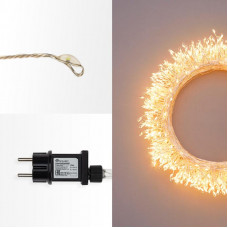 Гирлянда роса Фейерверк с трансформатором 20 м, 1000 LED, теплое белое свечение