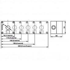 Корпус пластиковый КП 3 кнопки 22 мм