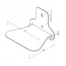 Держатель для книг, настенный, черный REXANT