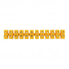 Клеммная винтовая колодка KВ-16 6-16, ток 30 A, полипропилен желтый REXANT (10 шт./уп.)