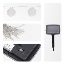 Гирлянда садовая Денг, 635см, 3000К, встроенный аккумулятор, солнечная панель, коллекция Пекин REXANT