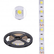 Лента светодиодная 12В, SMD5050, 14,4Вт/м, 60 LED/м, 6500К, 10мм, 3м, для БП с клеммами, IP20 LAMPER