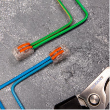 Универсальная клемма СМК 222-412, 2-проводная прозрачная 0,08-2,5/4 мм² (блистер 5 шт./уп.) REXANT