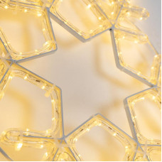 Фигура Снежинка цвет ТЕПЛЫЙ БЕЛЫЙ, размер 55x55 см NEON-NIGHT