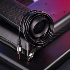 Шнур Стерео 3,5мм гнездо - Стерео 3,5мм штекер, 3м, Gold REXANT