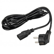 Шнур сетевой, вилка угловая СЕЕ 7/7(Schuko) - разъем IEC 320 C13, кабель 3x0,75 мм², длина 3 метра (PVC пакет) REXANT