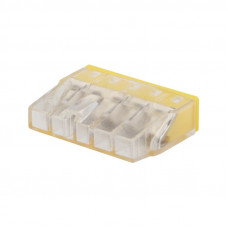 Экспресс-клемма REXANT СМК 2273-205, 5-проводная 0.5-2.5 мм², прозрачная (100 шт./уп.)