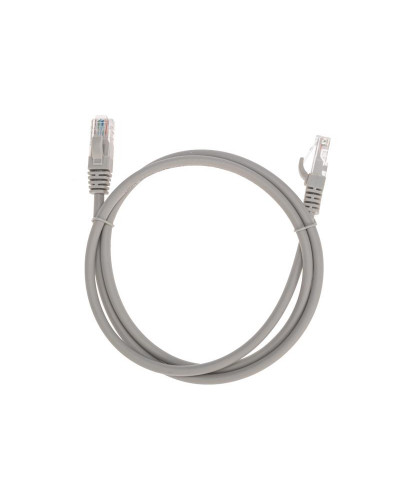 Патч-корд U/UTP, CAT 6, RJ45-RJ45, 26AWG, LSZH, серый, 1м REXANT