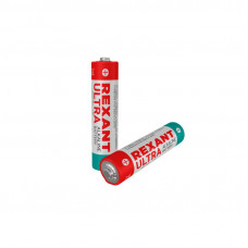 Батарейка алкалиновая ультра AAA/LR03, 1,5В, 2 шт, блистер REXANT