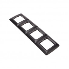 DEA Рамка 4-я горизонтальная Черный Металлик KRANZ