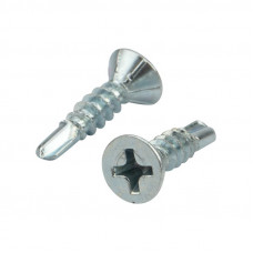 Саморез оконный сверло 3,9х16мм, белый цинк, короб (1000 шт/уп) KRANZ