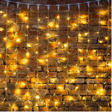 Гирлянда светодиодная Занавес 2х3м 600 LED ТЕПЛЫЙ БЕЛЫЙ прозрачный ПВХ IP65 постоянное свечение 230В нужен блок 303-500-1