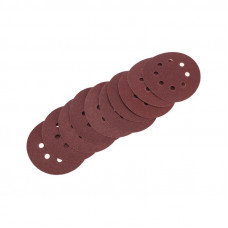 Диск абразивный на ворсовой основе, на липучке, перфорированный, P80, 125мм, 10 шт. KRANZ