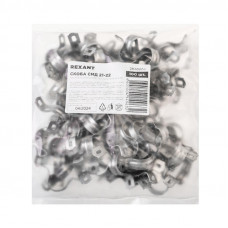 Скоба СМД 21-22 двухлапковая для металлорукава ø 18 мм (100 шт/уп) REXANT