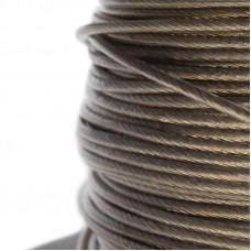 Трос стальной в ПВХ оплетке d=2,0мм, прозрачный (бухта 200м) REXANT