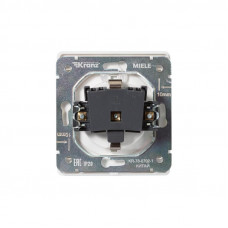 Розетка ROUND 1-ая с/з с/у, со шторками и крышкой 16А перламутр KRANZ