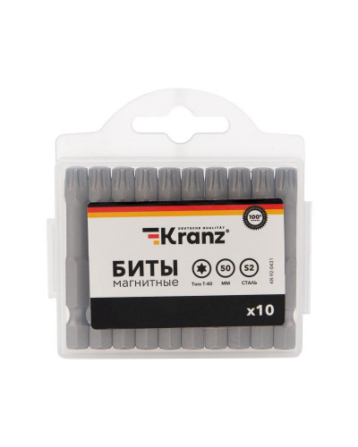 Бита Torx T-40х50 мм для шуруповерта (упак. 10 шт.) Kranz
