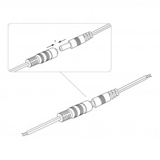 Разъем питания DC штекер 2,5х5,5мм с проводом 20 см REXANT