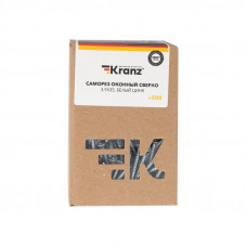 Саморез оконный сверло 3,9х35мм, белый цинк, короб (500 шт/уп) KRANZ