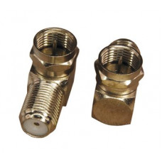 Переходник угловой штекер F – гнездо F REXANT