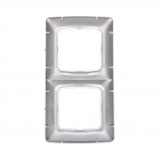 DEA Рамка 2-я горизонтальная Серебряный металлик KRANZ