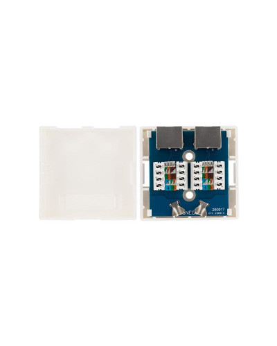 Розетка компьютерная внешняя, 2-порта FTP RJ-45 (8P8C), CAT 6 REXANT