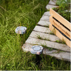 Набор отпугивателей кротов с садовым фонариком (R 20м х2) камень REXANT