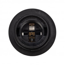 Патрон пластиковый термостойкий подвесной с кольцом Е27 черный REXANT